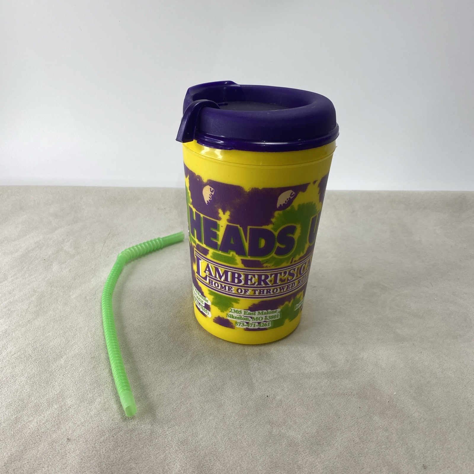 Lambert’s Cafe Home Of Throwed Rolls 32oz Insulated Mug Heads up Thermo-Serv