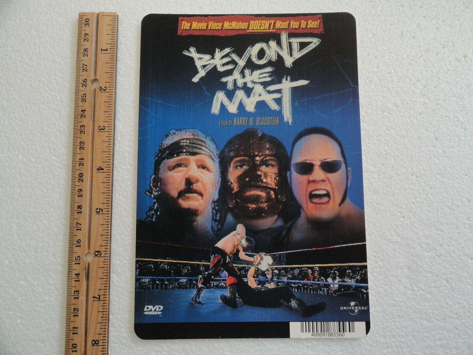 BEYOND THE MAT – BLOCKBUSTER VIDEO BACKER CARD 5.5″X8″ NO MOVIE