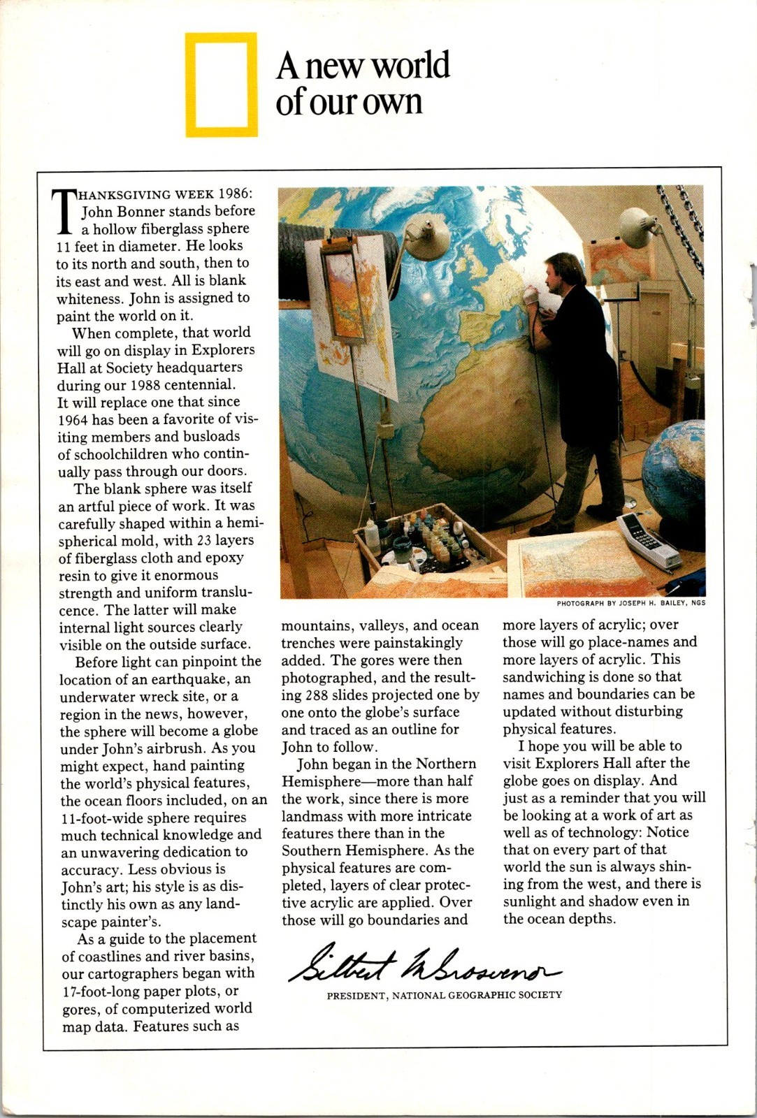 National Geographic A new world of our own Vintage Print Ad 1987