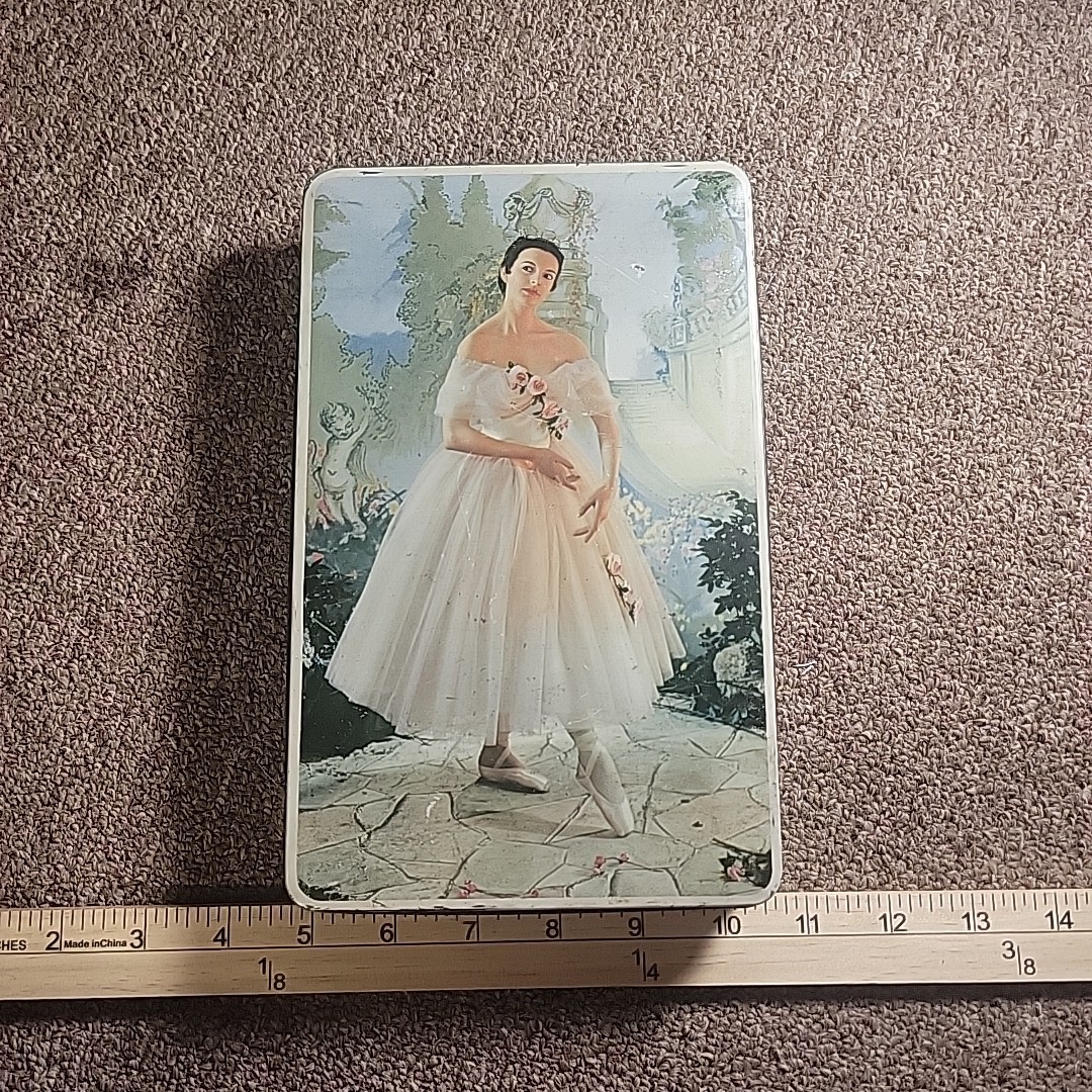 Vintage Ballerina Lithograph Toffee Tin by Edward Sharp & Sons Ltd. England Made