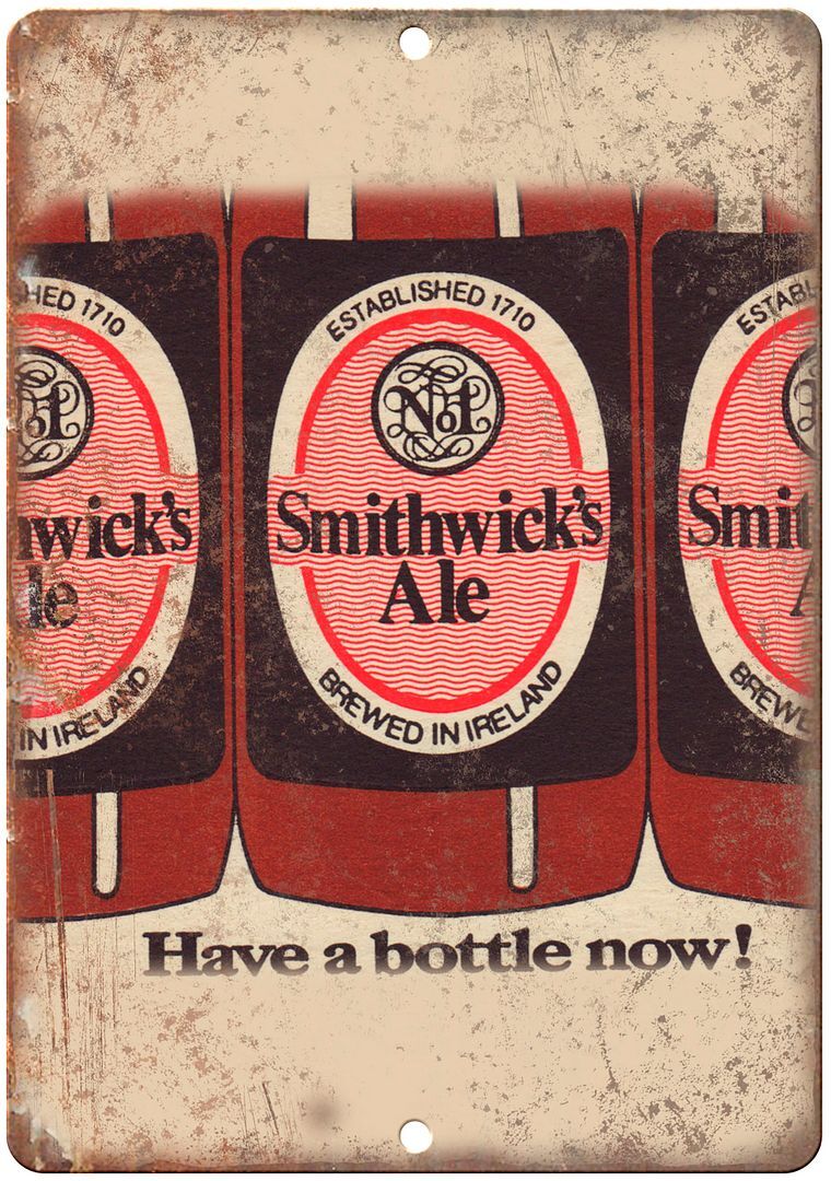 Smithwick’s Ale Ireland Vintage Beer Ad Reproduction Metal Sign E278
