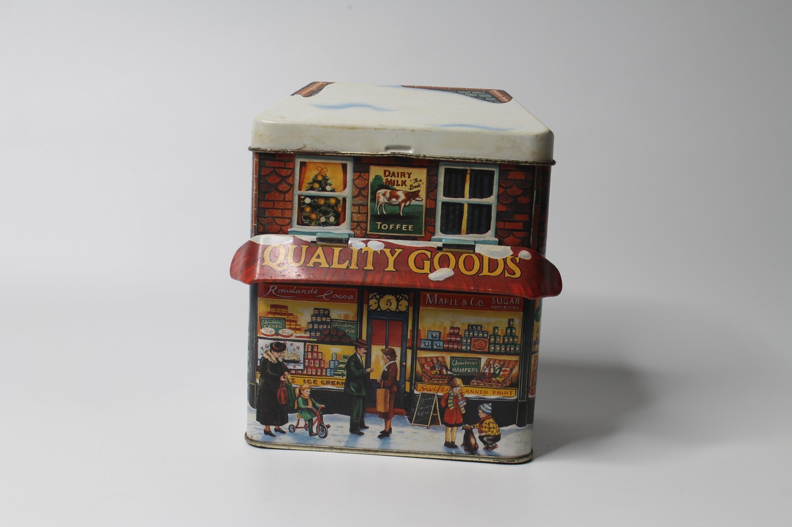 Vintage 1995 Silver Crane Company Quality Goods Collectible Tin