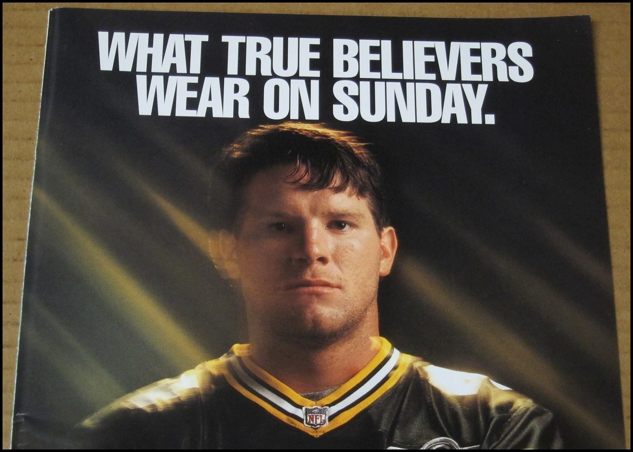 1993 Brett Favre Packer Pro Shop Print Ad Advertisement Green Bay Packers HOF