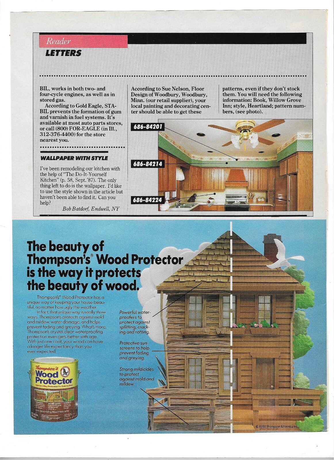 1988 Vantage Cigarettes & Thompson’s Wood Protector Vintage Print Advertisements