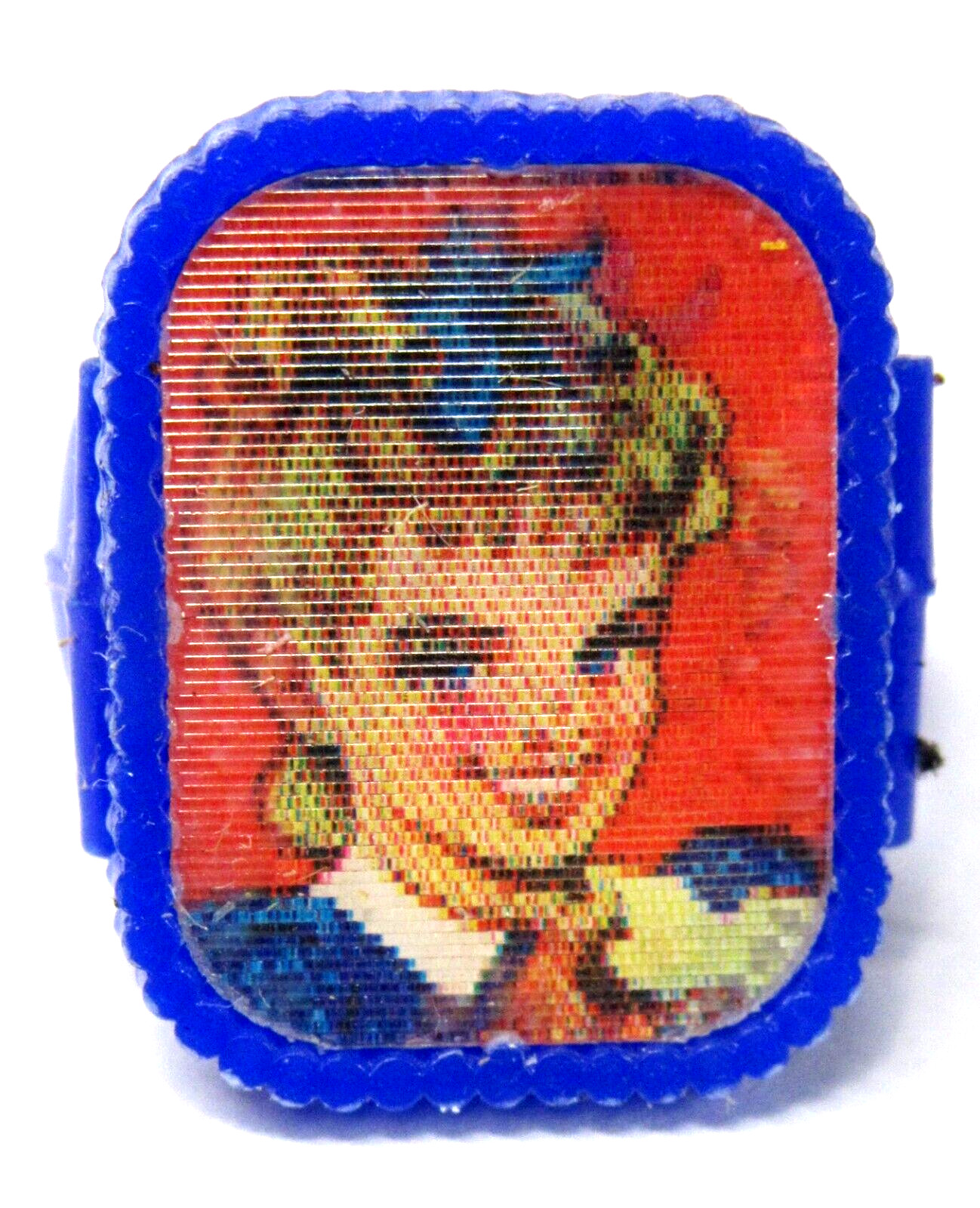 1960s LITTLE MISS SUNBEAM BREAD advert. Flasher flicker Ring lenticular lens ^