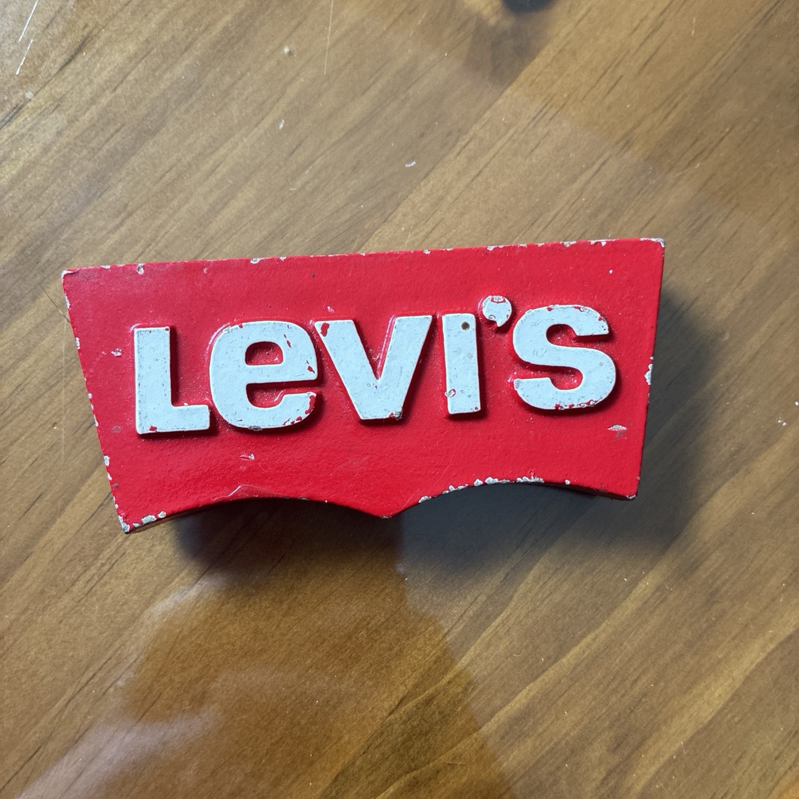 Vintage Rare Levi’s Jeans Retail Store Batwing Sign Paper Weight Small 4inch