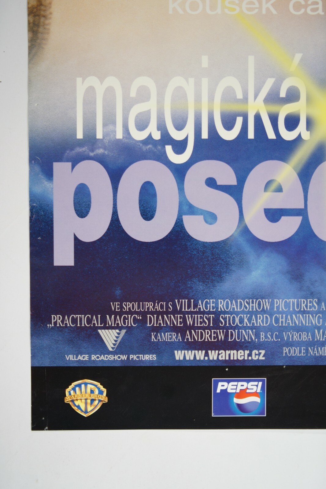 PRACTICAL MAGIC 23×33 Orig. Czech movie poster 1998 SANDRA BULLOCK NICOLE KIDMAN
