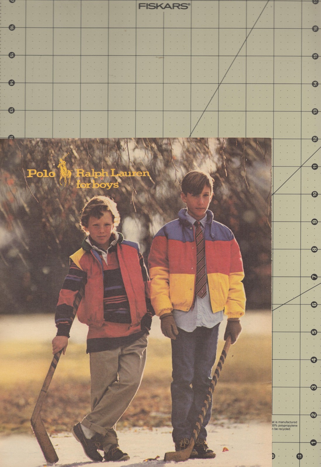 Vintage 1986 Polo Ralph Lauren Print Ad Boys Preppy Americana 80s Fashion Decor