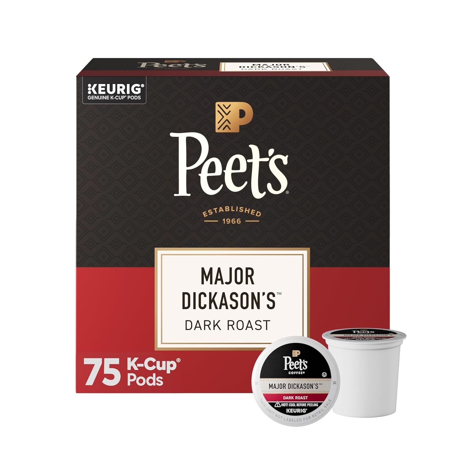 Peet’s Coffee, Dark Roast Keurig K-Cup Pods, 100% Arabica Coffee – Major Dicka