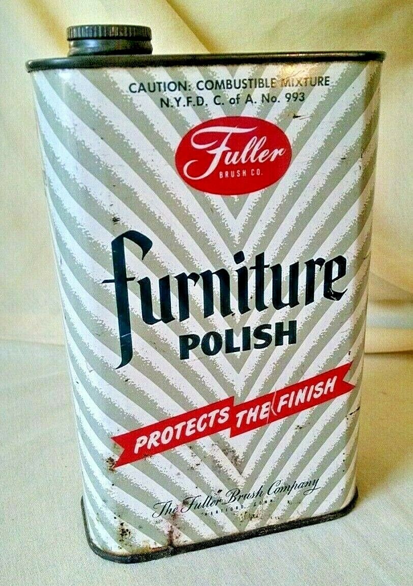 Fuller Furniture Polish Can Vintage Empty Brush Co Quart NYFDC Of A NO 993