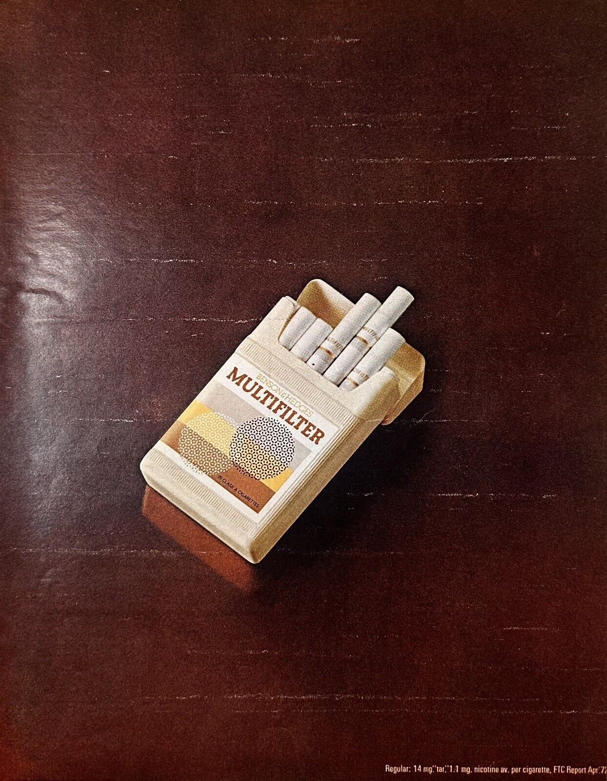 1972 Benson & Hedges Multifilter Cigarette Print Advertisement