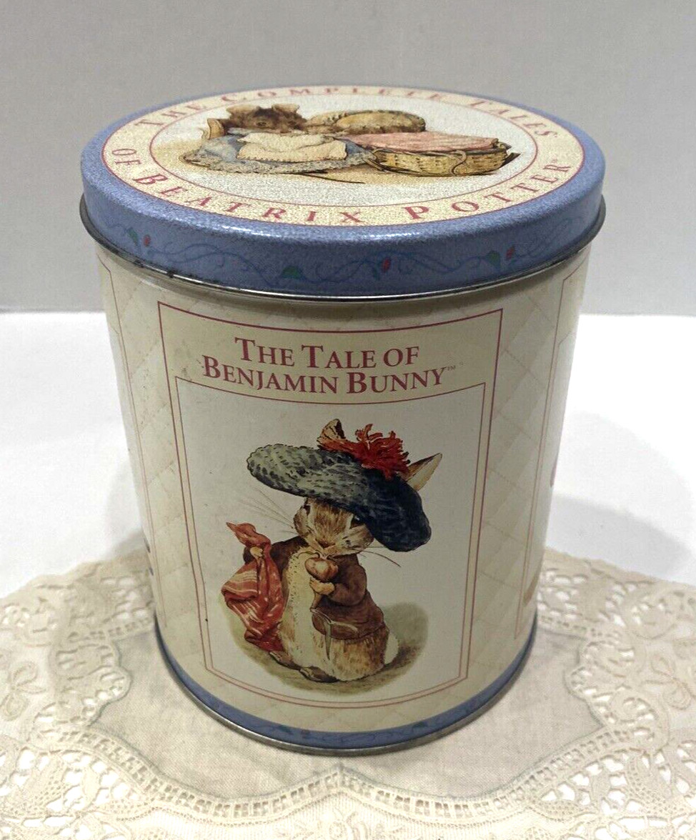 Vintage Peter Rabbit ” Complete Tales of Beatrix Potter ” Collector Tin Canister