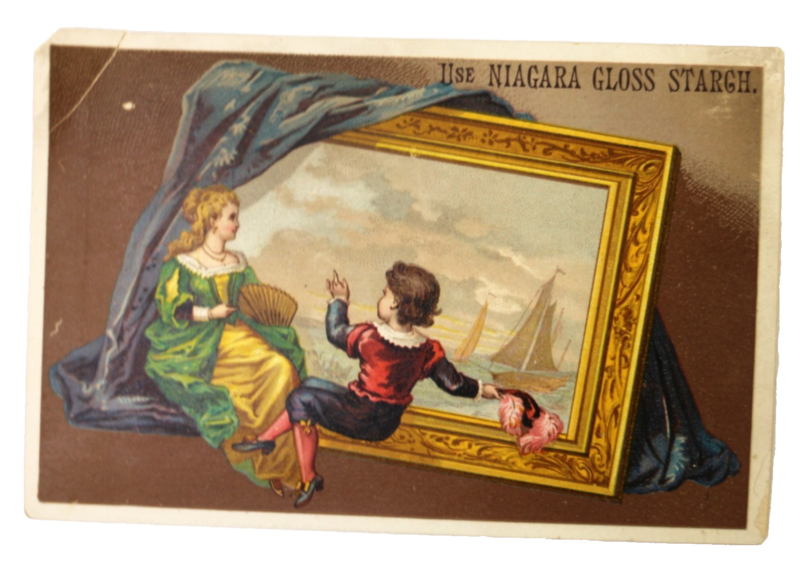 Use Niagara Corn Starch Victorian Advertising Trade Card 1880s