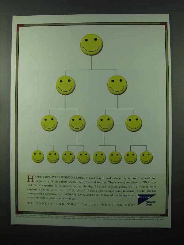 2001 Principal Financial Group Ad – Happy Employees
