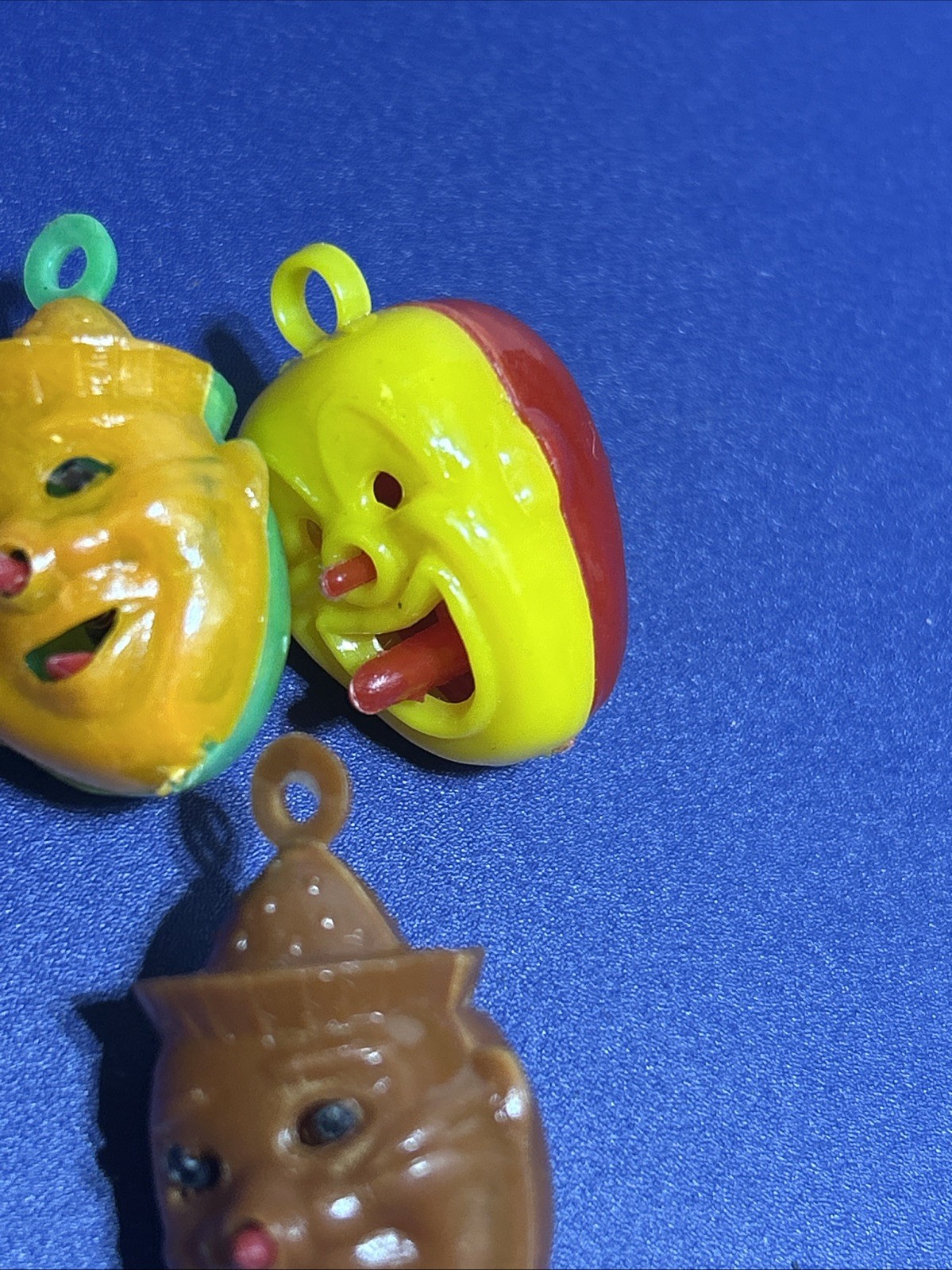 Vintage Mechanical Clown Cracker Jack Charms Pop Out Nose & Tongue LOT OF 4