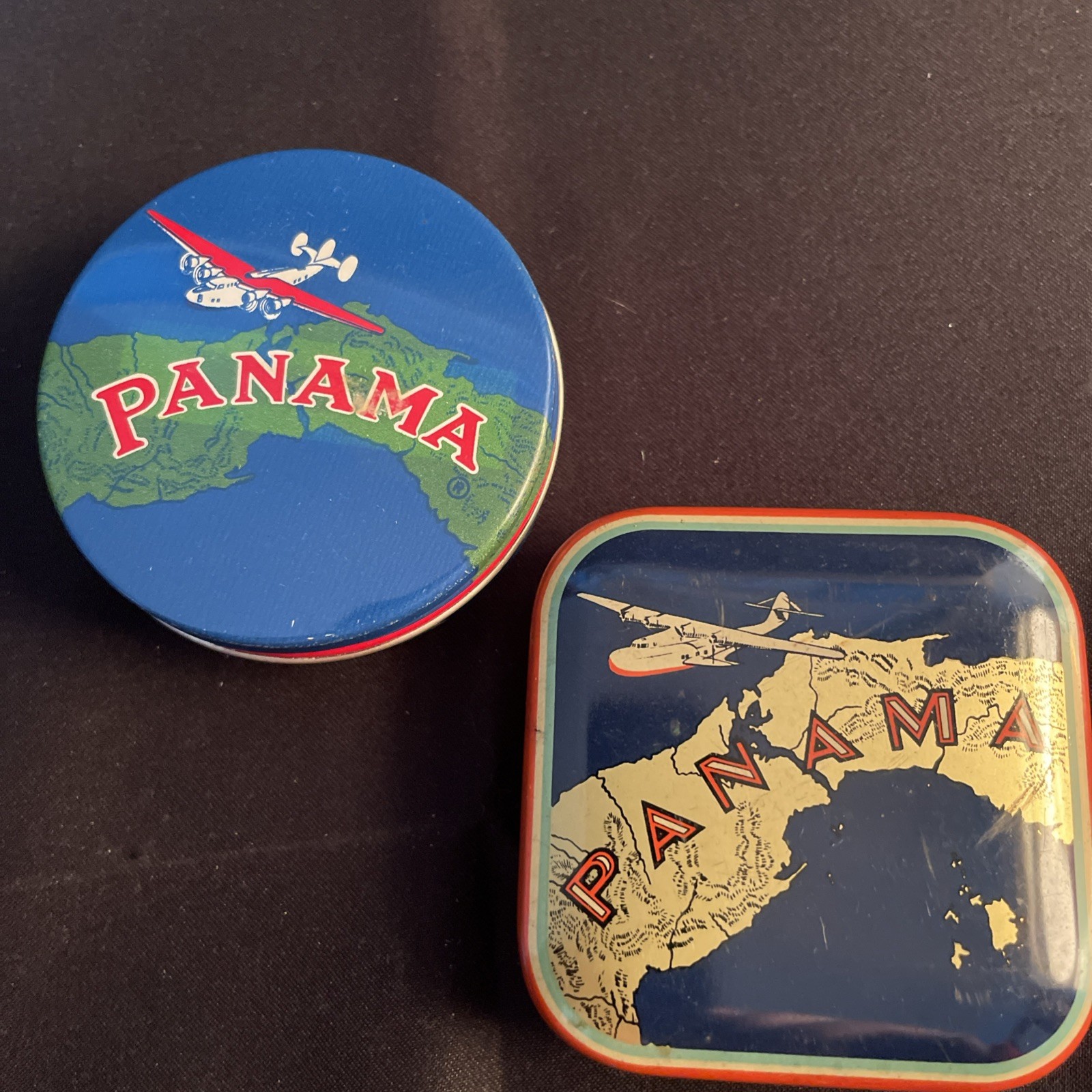 Lot Of 2 Empty Panama Typewriter Tin by Manifold Supplies Co Brooklyn, NY