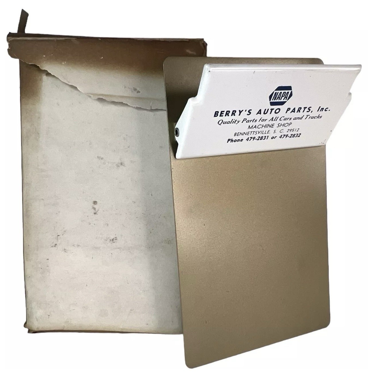 Berrys NAPA Auto Parts Clipboard Bennettsville SC Machine Shop Advertising Vtg