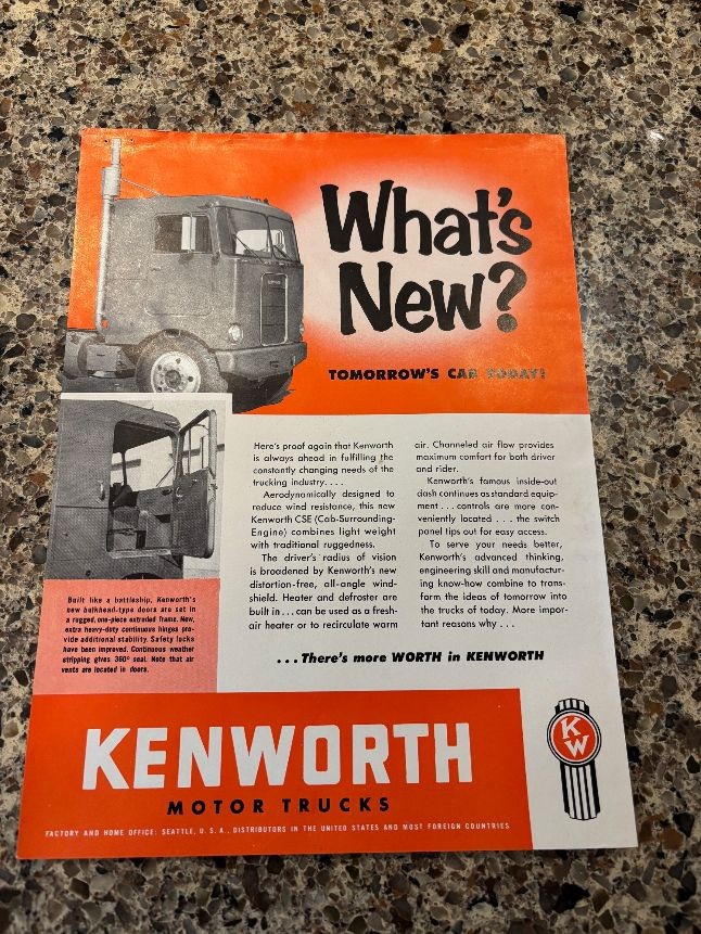 Kenworth Truck ad Brochure Advertisement Literature