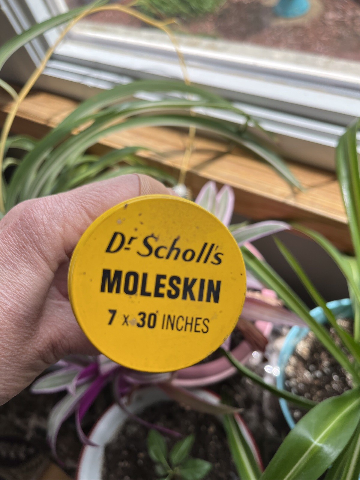Vtg 1968 Dr. Scholl’s MOLESKIN Tin W/Contents Ad Display Podiatrist Display Prop