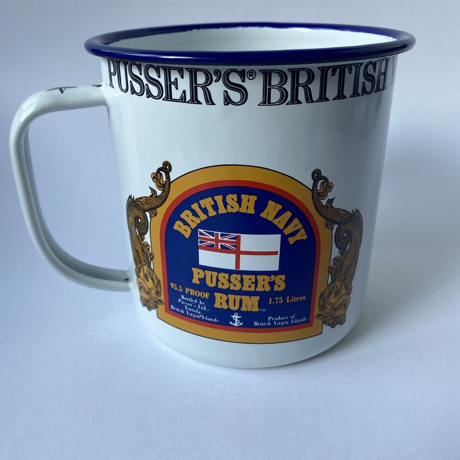 Pusser’s British Virgin Islands Drinking Mug – HUGE 1.75 Liters – Drake’s Voyage