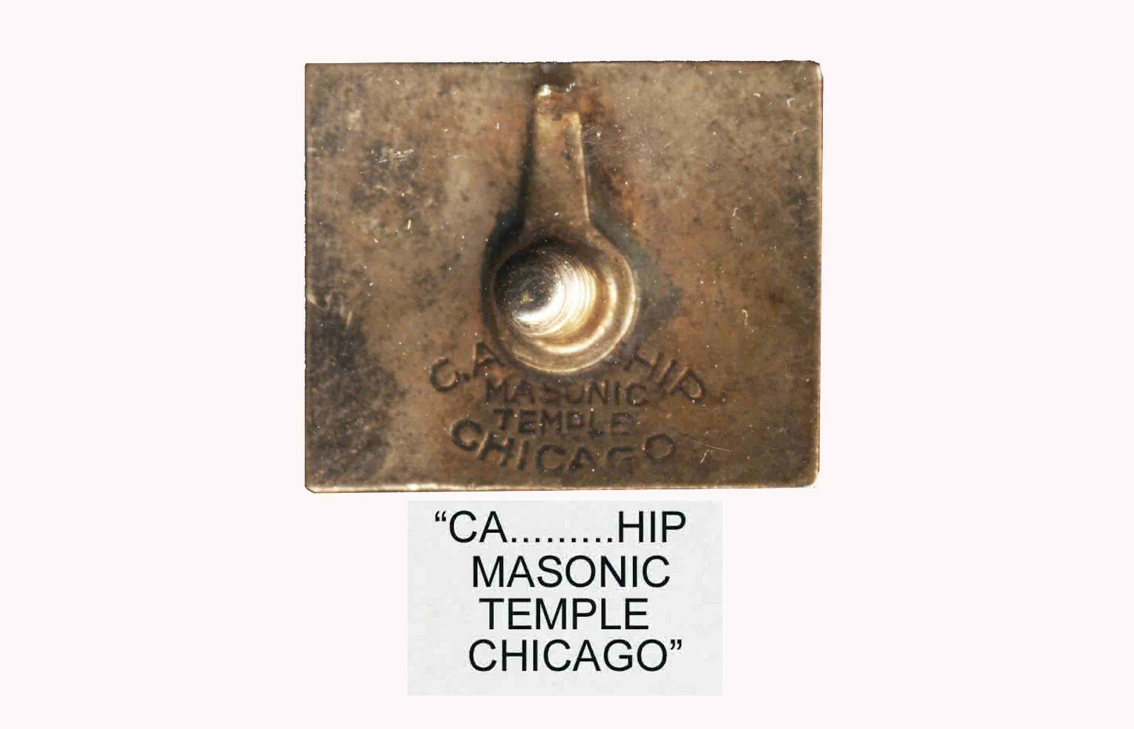 c1890-1920 AMERICAN EXPRESS “Ten Year Efficient Service” PIN/Porcelain on Copper