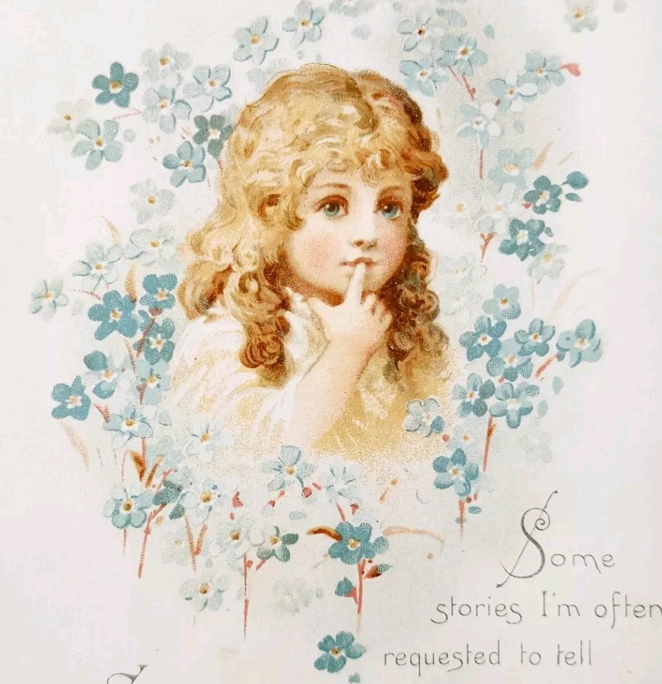C1890 Beautiful Girl Lithograph Raphael Tuck Co Victorian Book Print E88F
