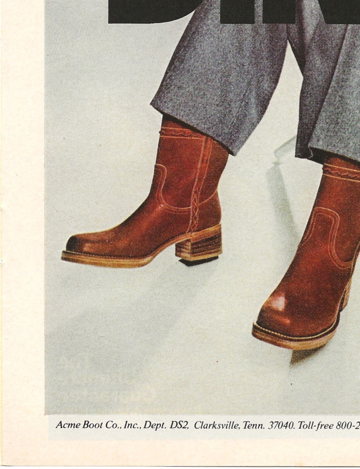 Vintage Print Ad Dingo Boots – 3 Legged O.J. Simpson – Apr 1978