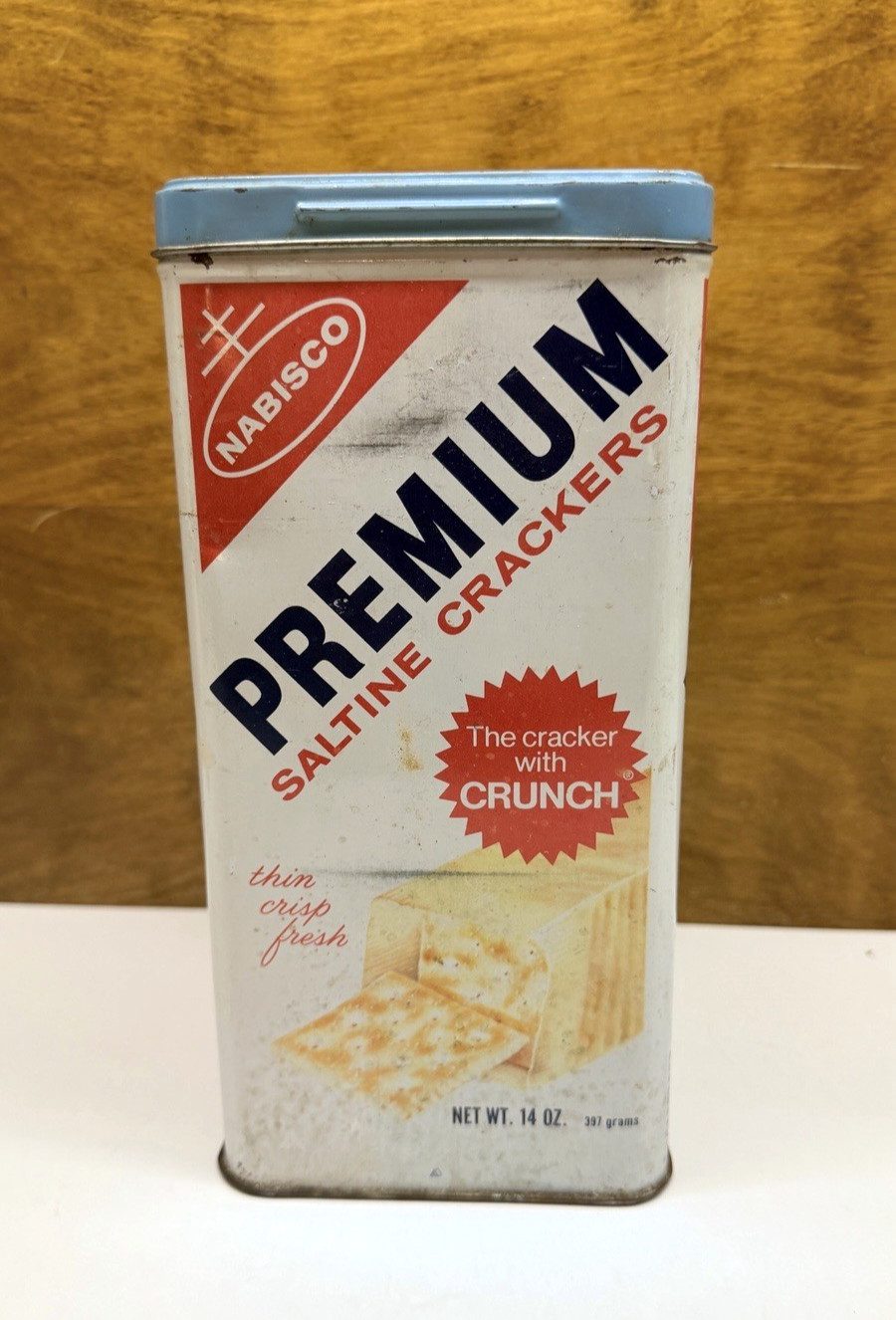 Vintage Nabisco Premium Saltine Tin 9.5″