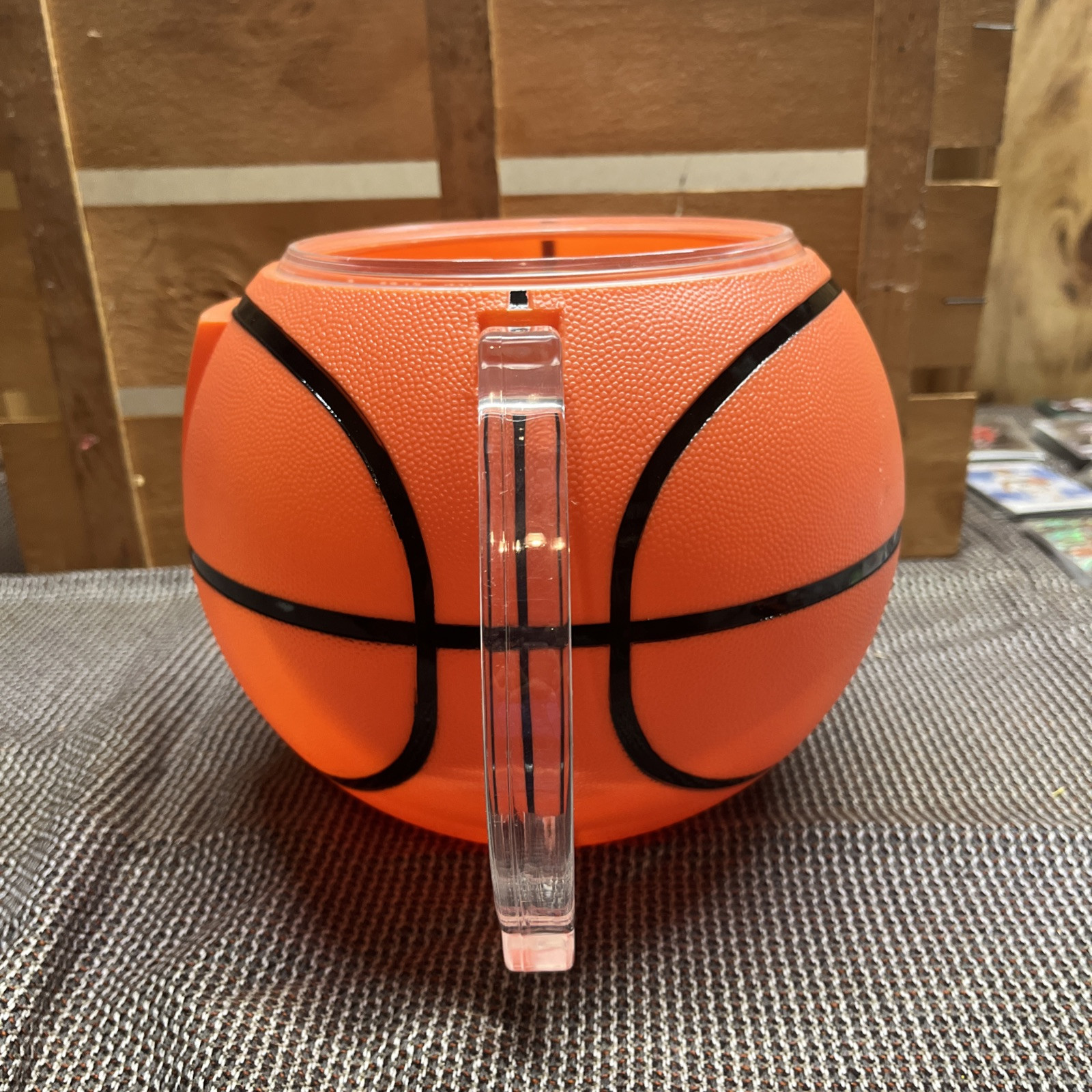SLIM JIM LARGE PLASTIC BASKETBALL STORE DISPLAY CUP / MUG / BOWL 11″ x 9″ x 8″