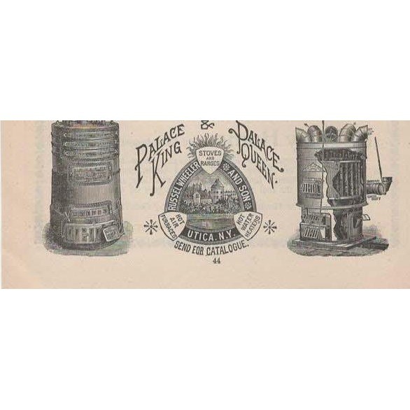 Palace King And Queen Antique Stove Advertisement Print Ad Utica, NY Furnaces