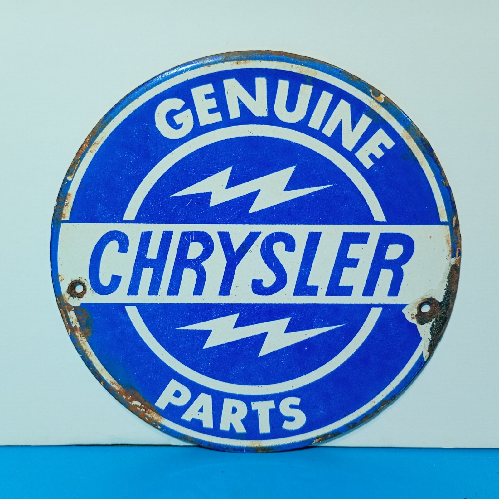 Vintage Chrysler Genuine Parts Porcelain Enamel Sign 6″ Inches