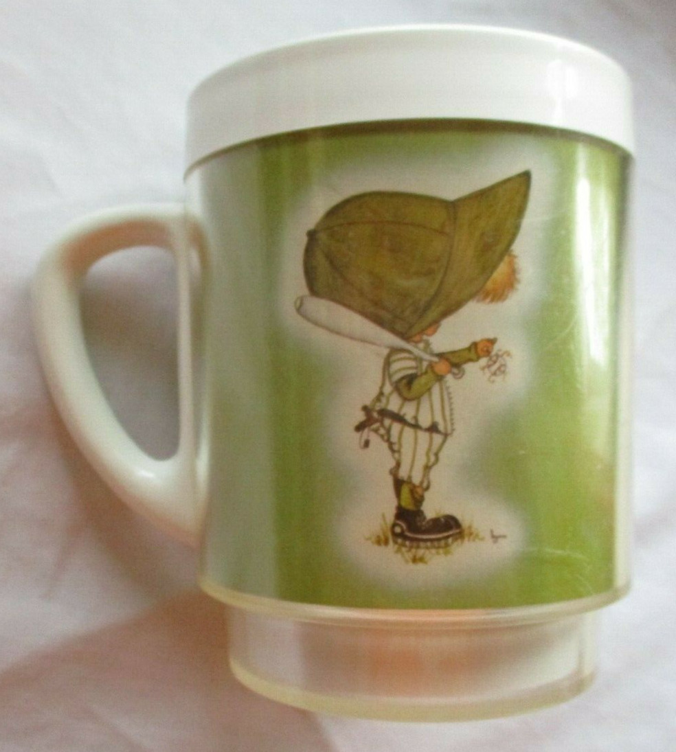 * rare HOLLY HOBBIE Thermo-Serv COFFEE MUG CUP West Bend Vintage Tea