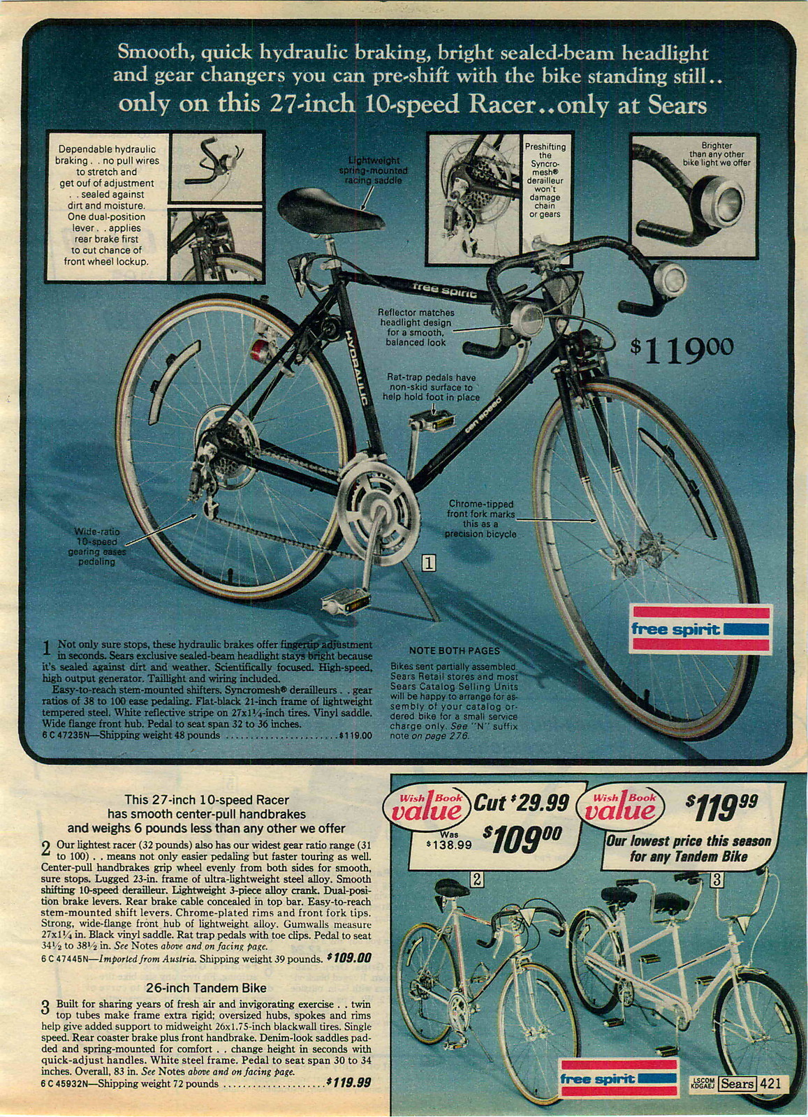 1975 ADVERTISEMENT 6 Pg Bike Bicycle Racer Tandem Motocross Spyder Trail Wacky