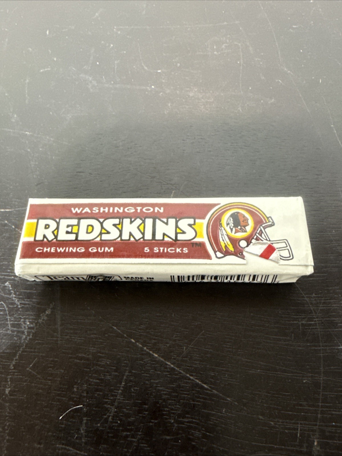 Washington Redskins Chewing Gum 5 Sticks Team NFL Collectible Vintage