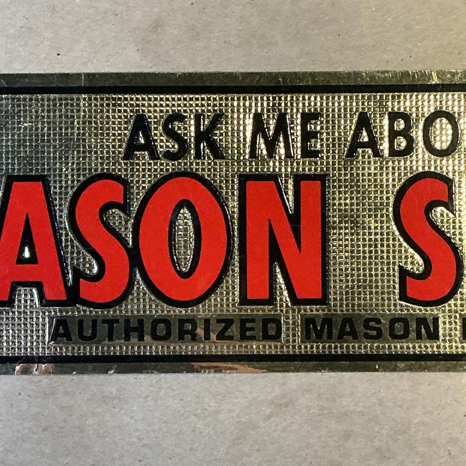 Vintage Mason Shoe Dealer Advertising Sticker INV-P0552