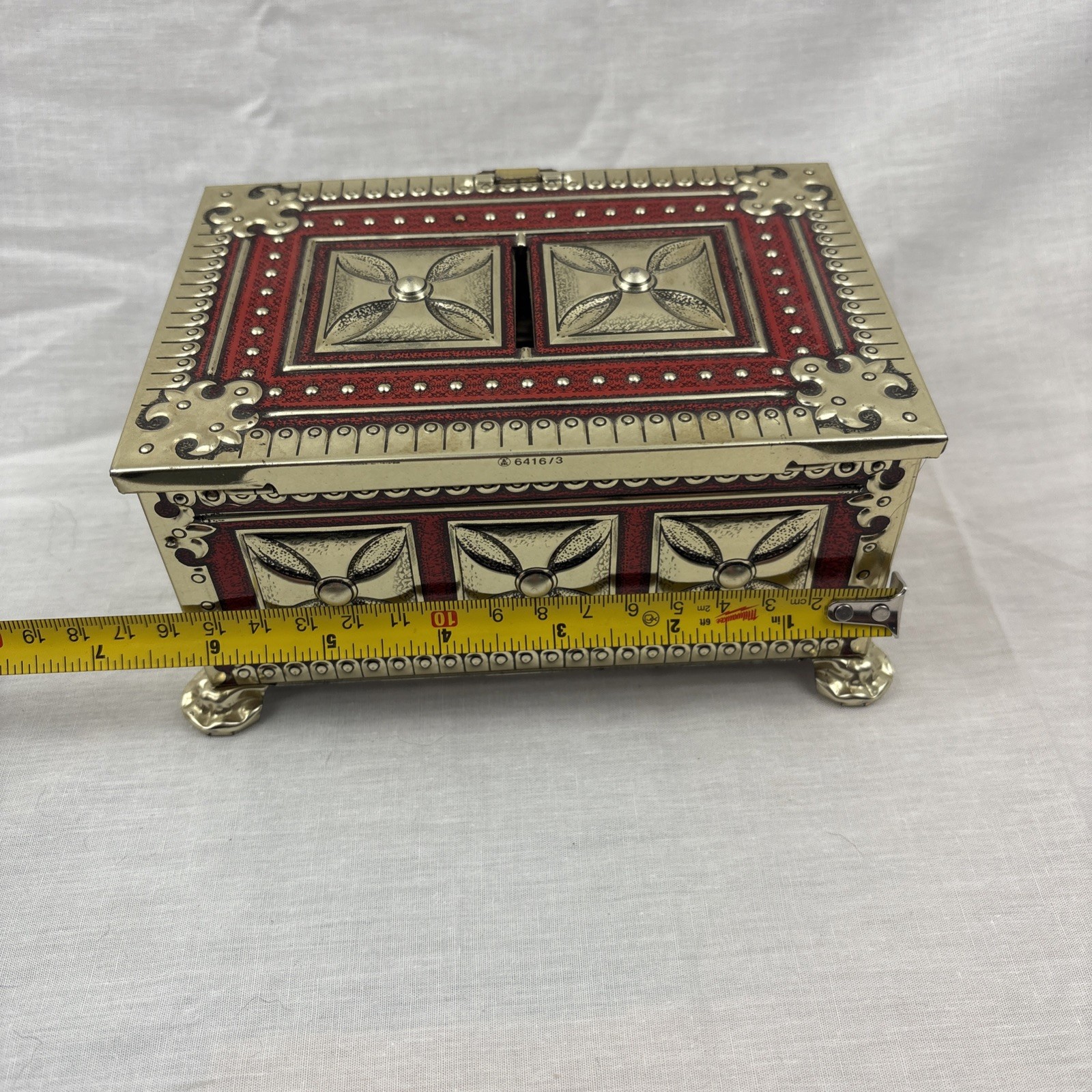 Vintage Candy Tin Blue Bird Confectionery RED Gold Harry Vincent Limited England