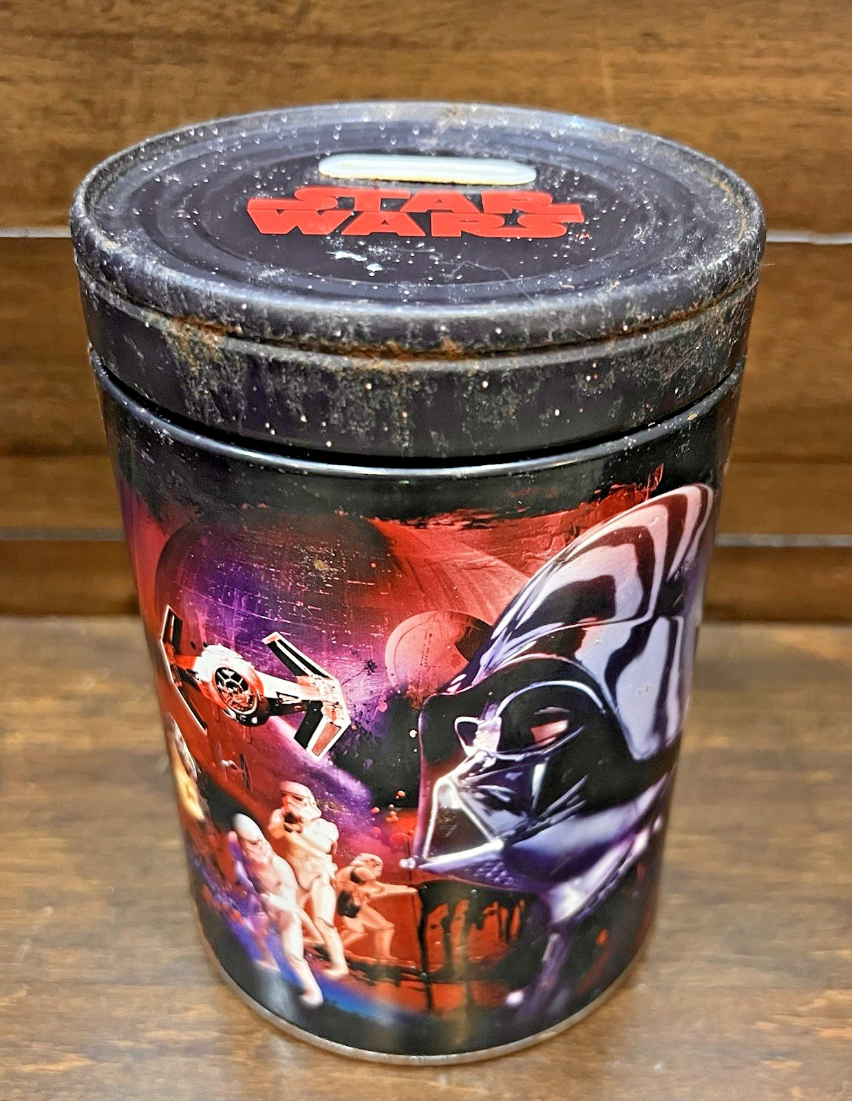 Star Wars Bank Tin Can Darth Vader 6″ Tall, 2011