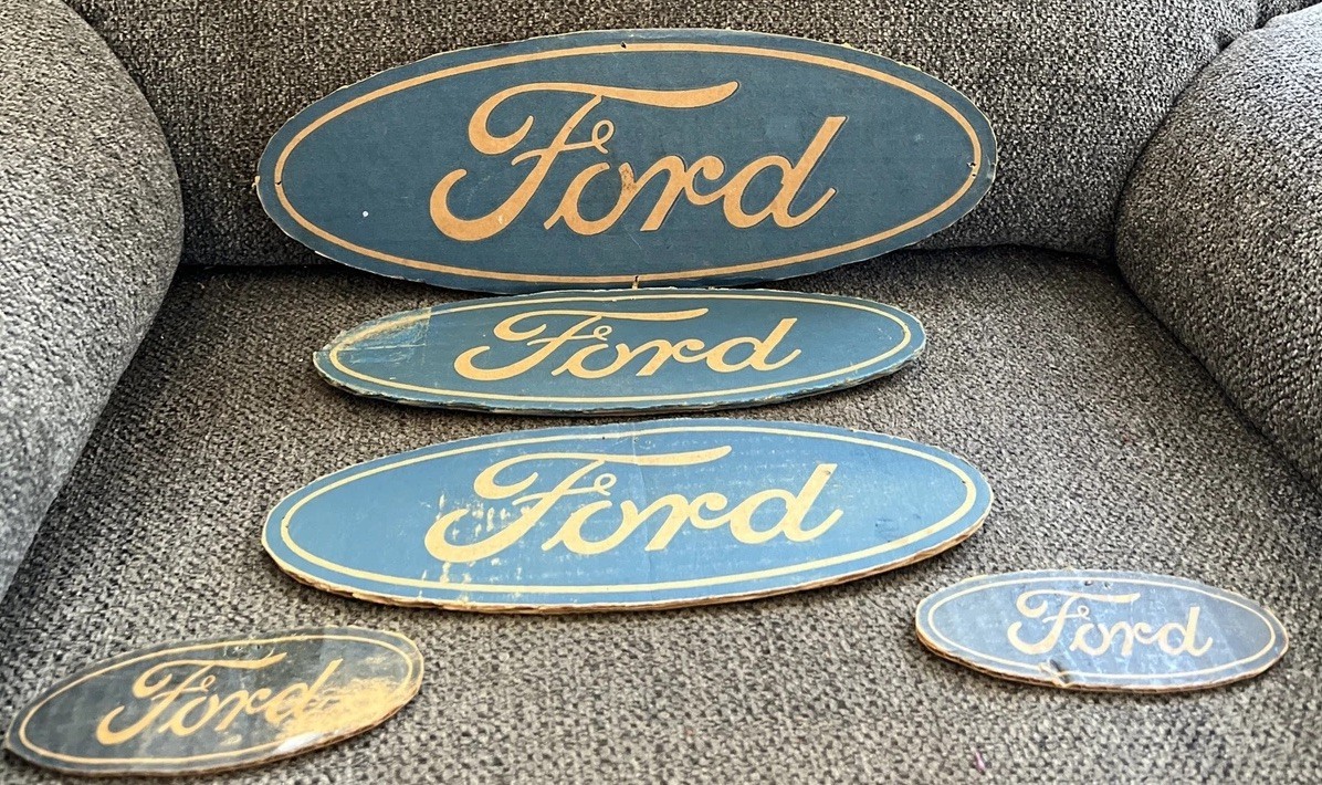 5 Vintage 1960s Ford Cardboard Signs Blue Mustang 12” 9.5” 4.5”. 1/1 On eBay