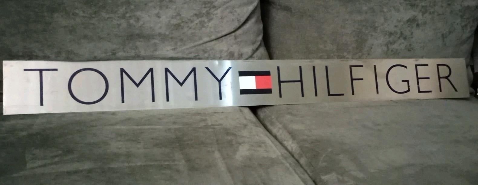 Tommy Hilfiger Metal Sign – 41.5 Inches Long And 4 Inches Wide