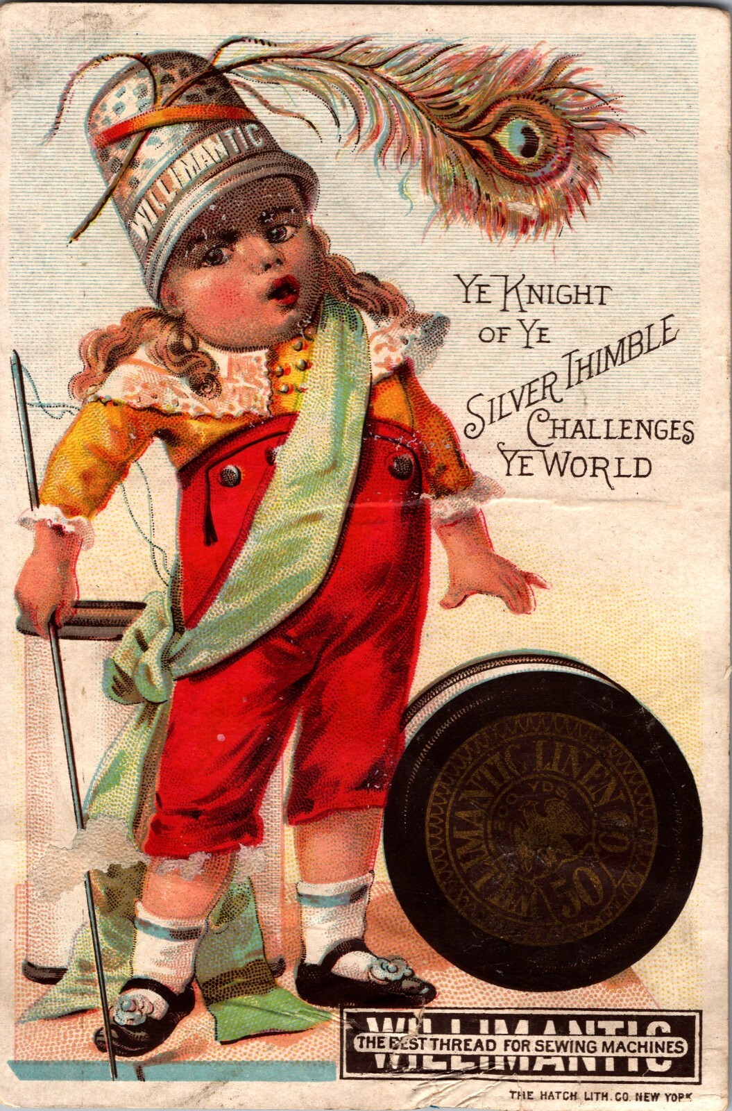 Willimantic Linen Co Six Cord Spool Cotton Victorian Trade Card