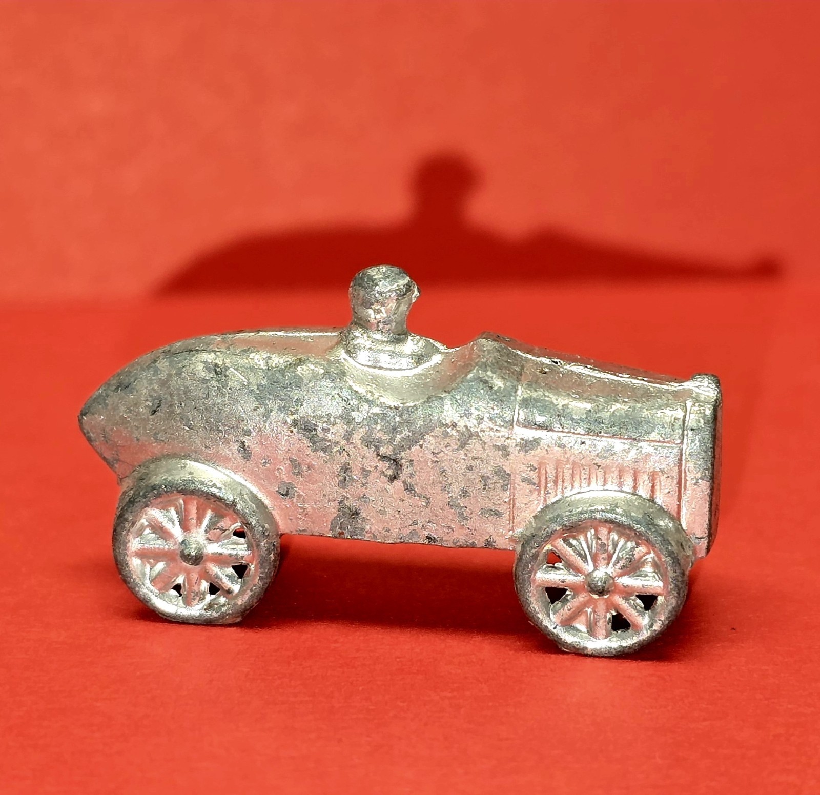 1920s Race Car Cracker Jack, Gum Ball Prize Toy Miniature 0.58″ x 1.09″