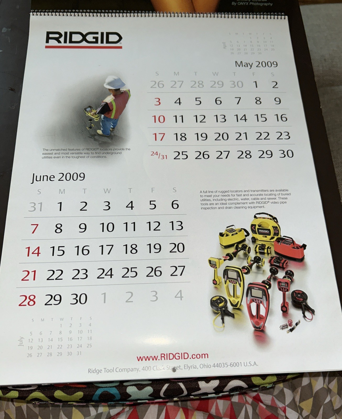 Collectible New Ridgid Tools 2009-2010 Swimming Suit Pin-up Calendar Made In USA
