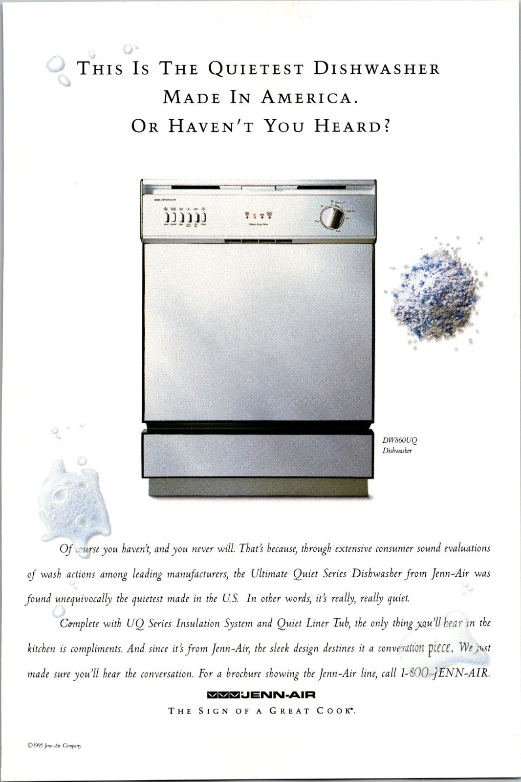 Jenn-Air Sign of a Great cook Vintage Print Ad