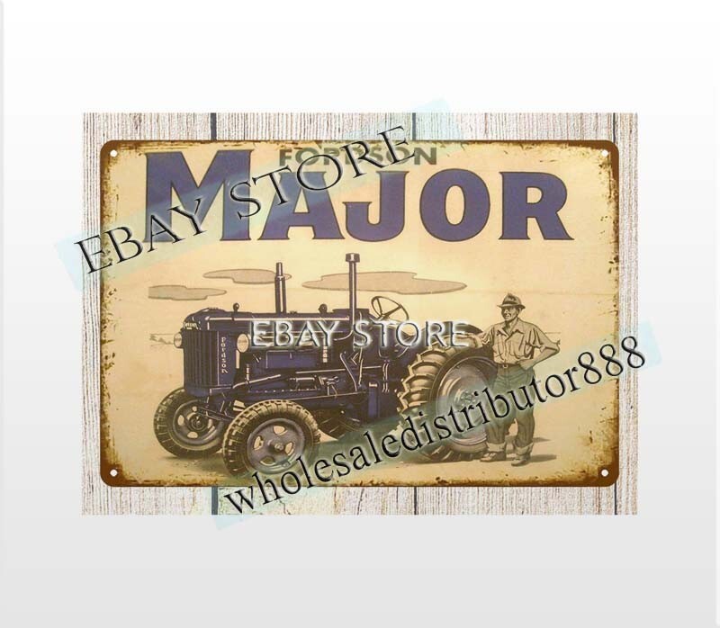 1950s farm MAJOR Tractor agriculture farming equipment metal tin sign