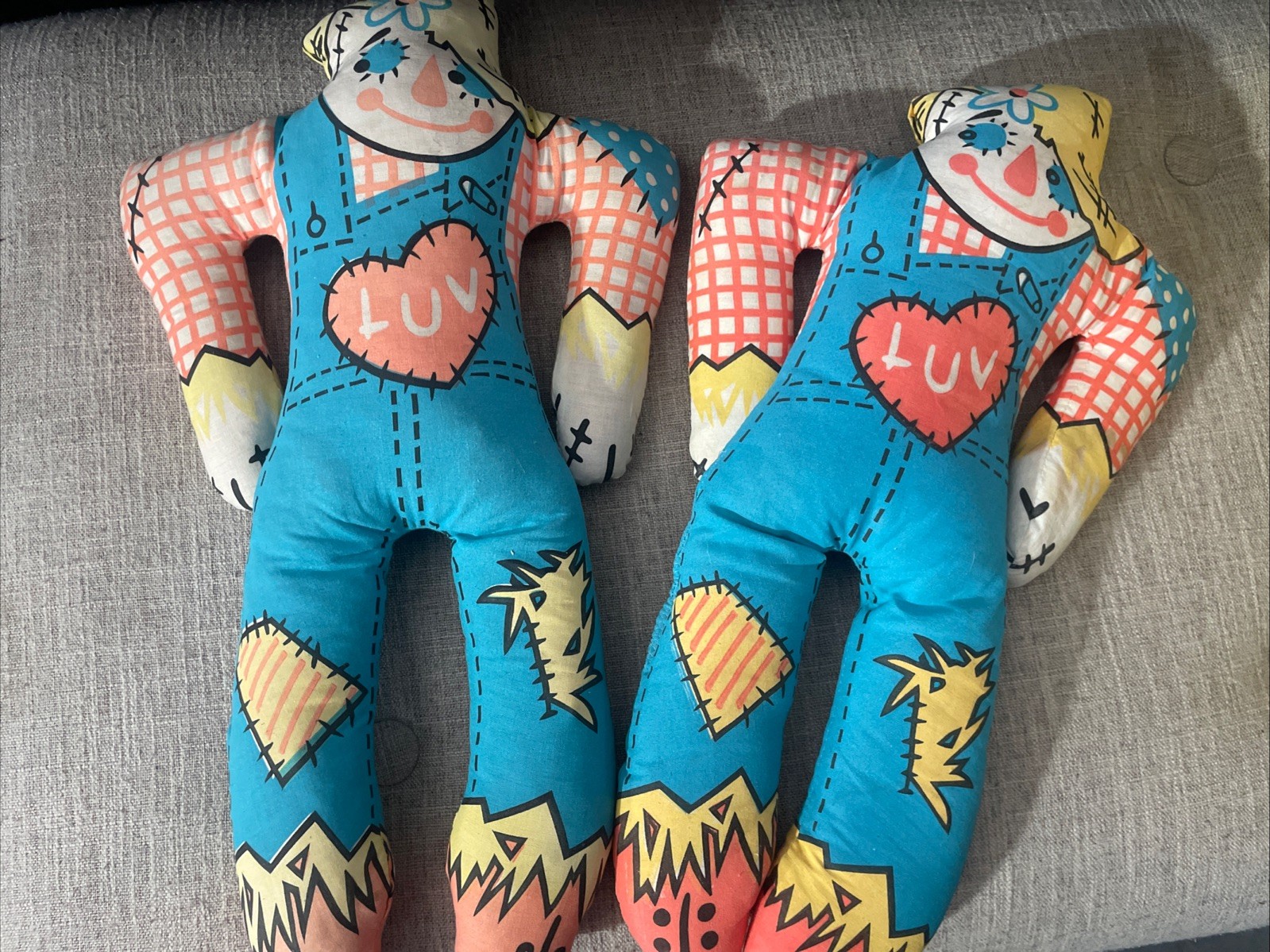 VINTAGE BRACH’S CANDY ADVERTISING SAM THE SCARED-EST SCARECROW PROMO PILLOW X2