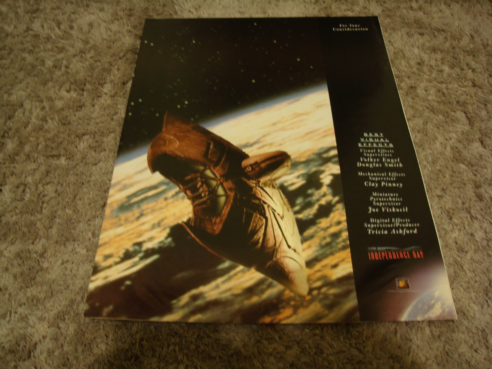 INDEPENDENCE DAY 1996 Oscar ad in space, Will Smith & PRIMAL FEAR Edward Norton