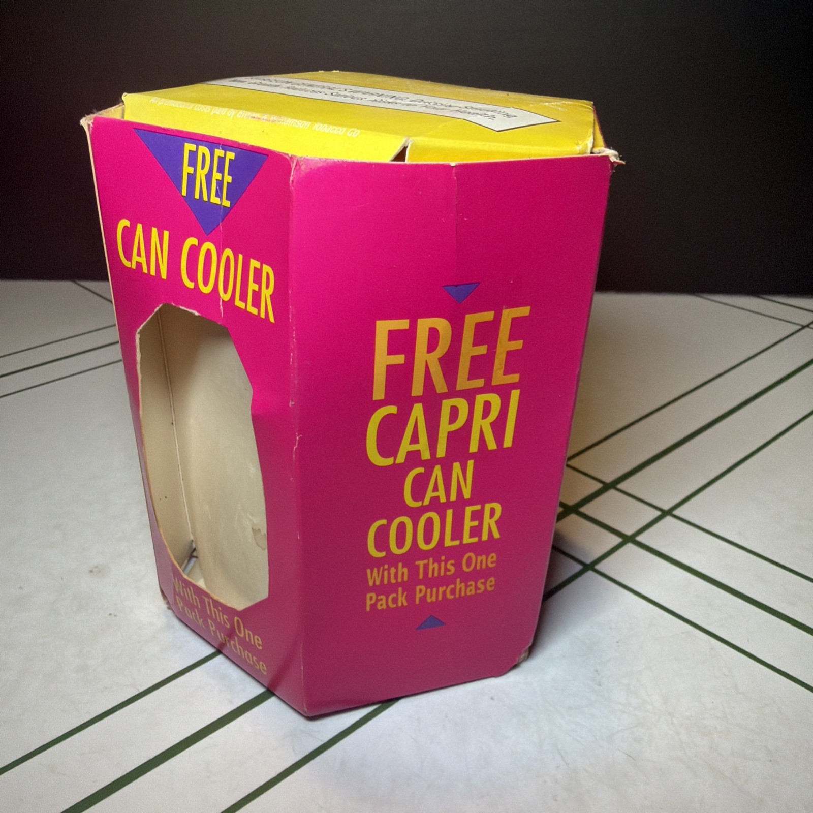 Capri Cigarettes Koozie Can Holder Bright Neon New Sealed Vintage