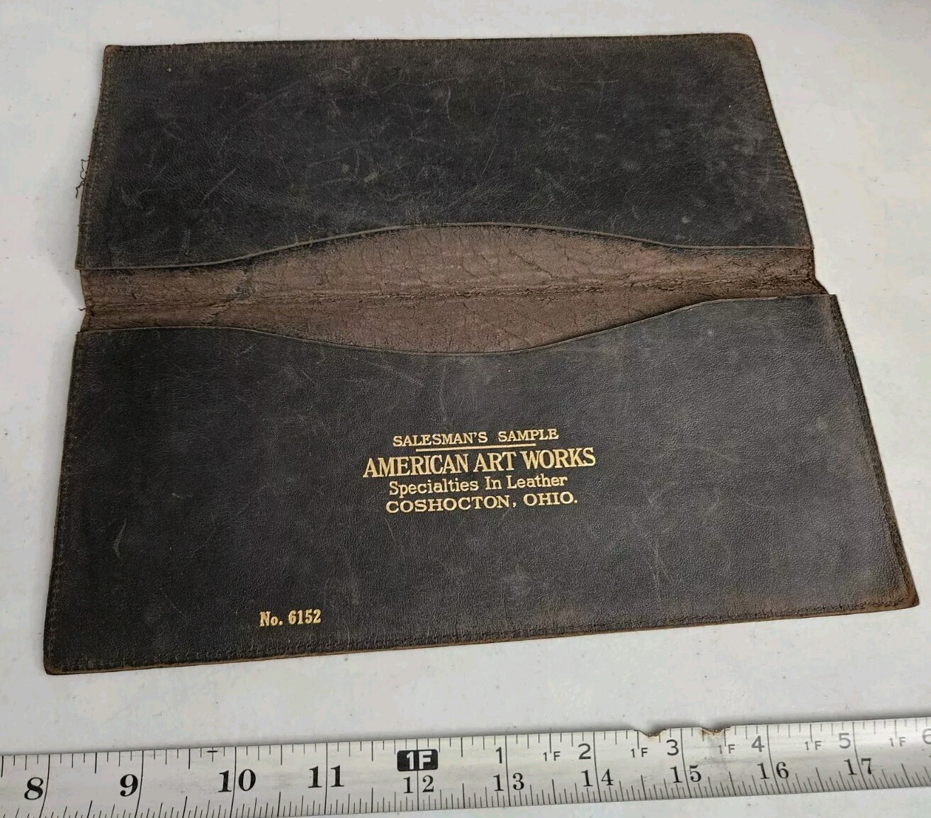 Vintage American Art Works Coshocton Ohio Advertising Leather Salesman Sample
