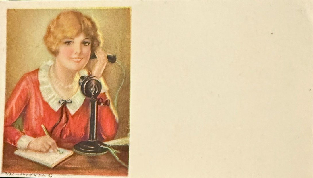 Lot of Ten 1900-1920 Business or Trade Card BLANKS Secretary Stick Phone UNUSED