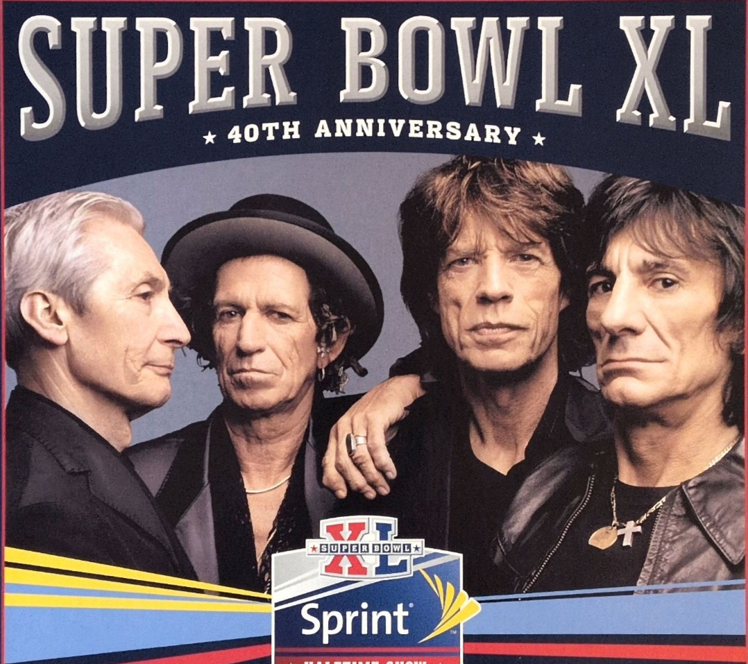 Rolling Stones Super Bowl XL Halftime Show Print Ad 2006 Sprint Detroit ABC